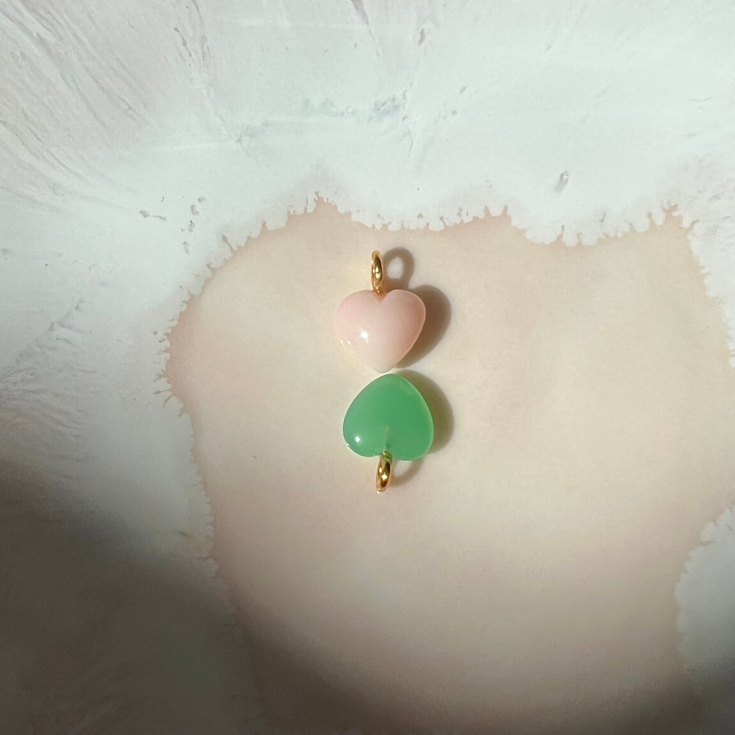 Pink Coral Heart Pendant