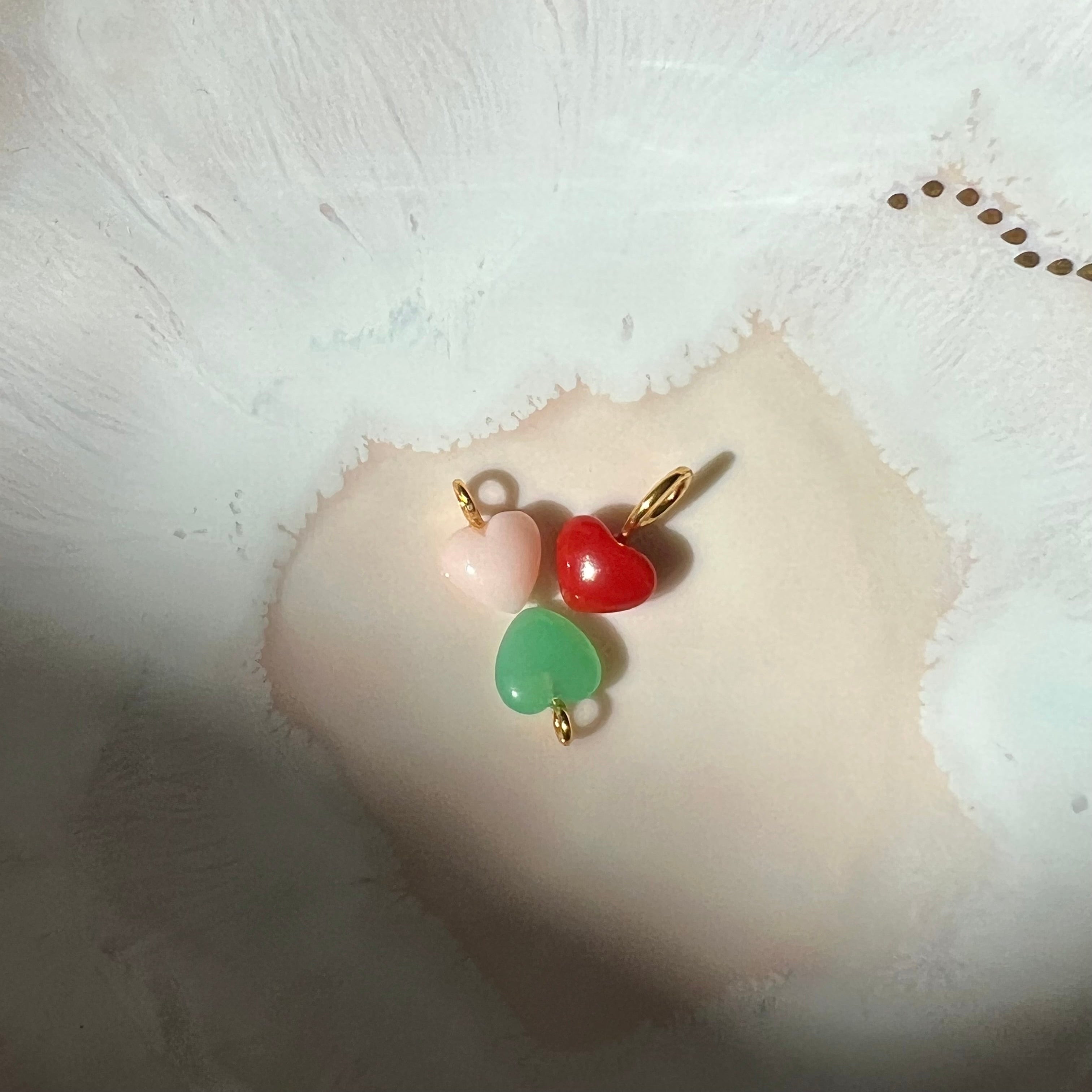 Red Coral Heart Pendant