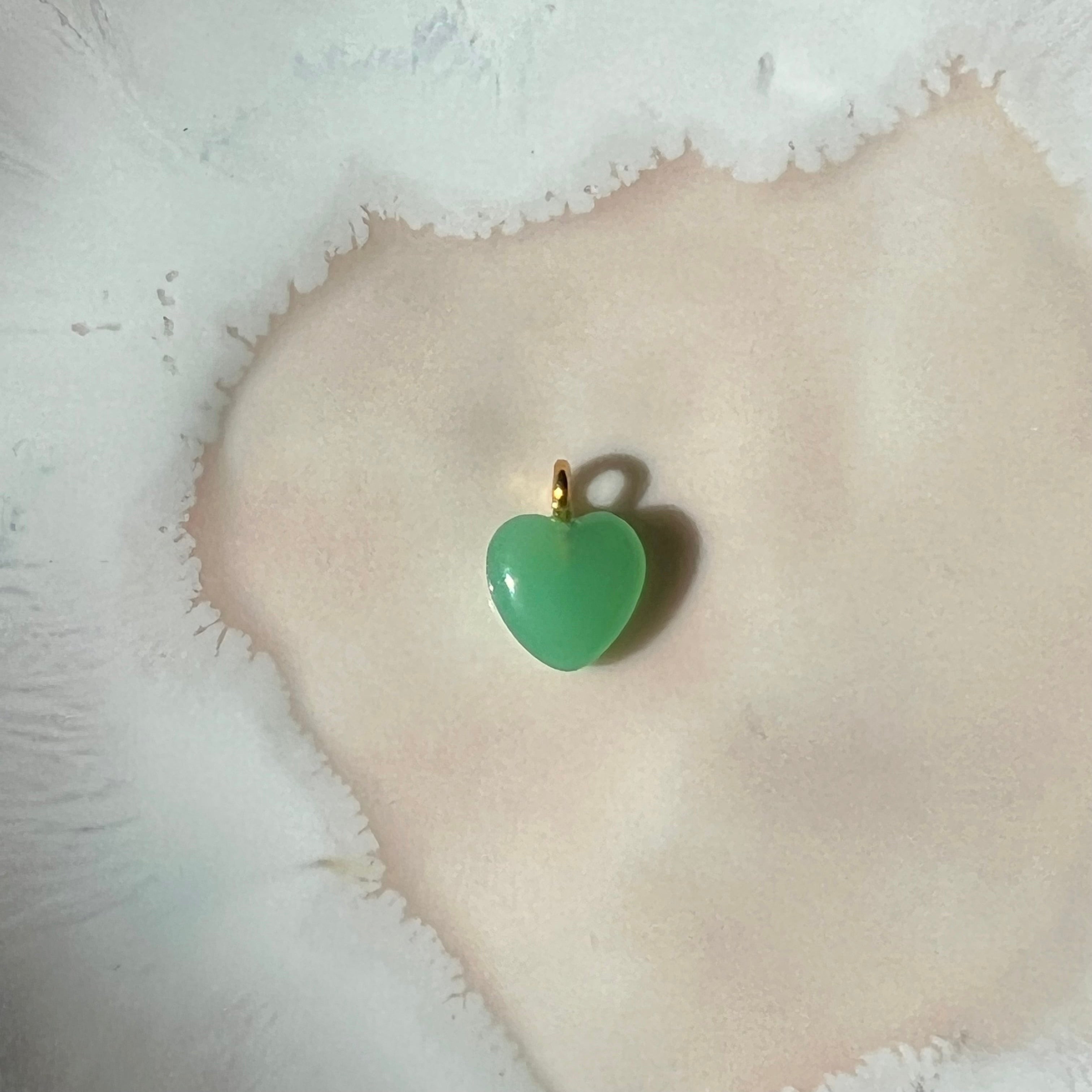 Green Chrysopras Heart Pendant