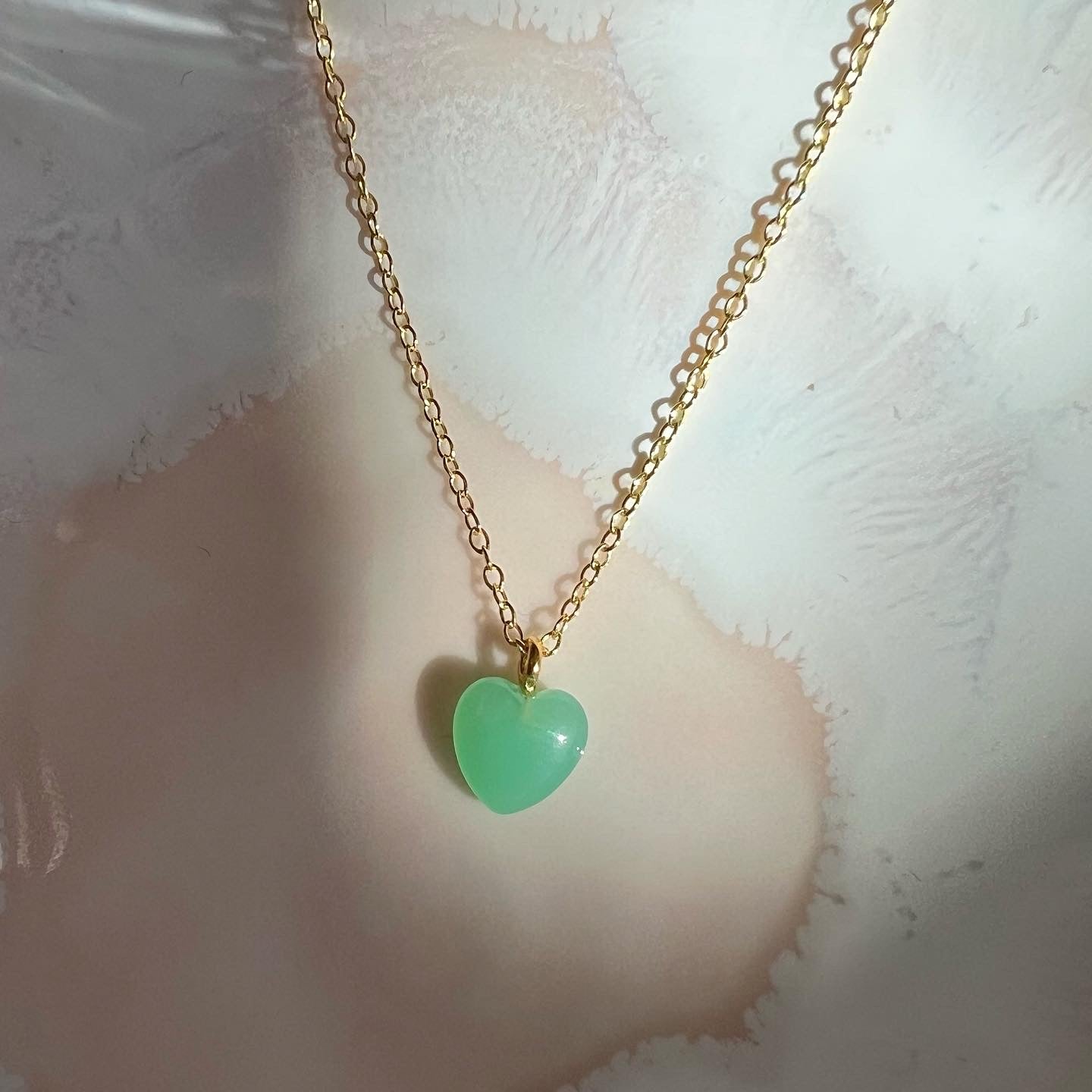 Green Chrysopras Heart Pendant