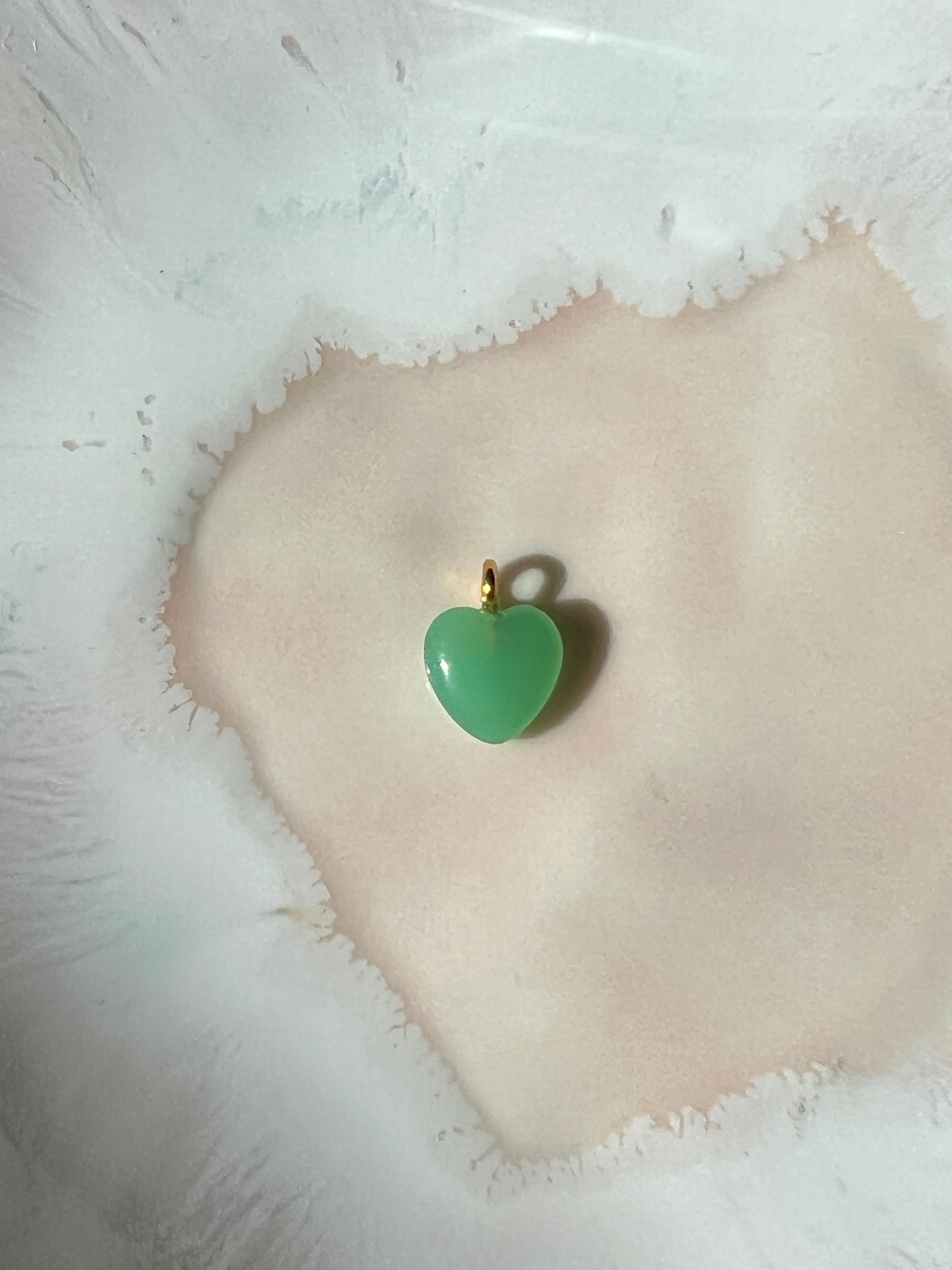 Green  Chrysopras Heart